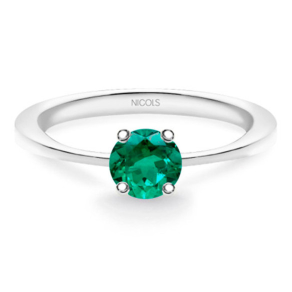 Isabella Emerald Solitaire Ring 0.50ct - Emerald rings