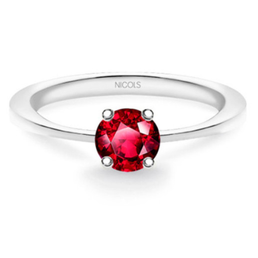 Anel solitário Ruby Isabella 0,50Ct - Anéis de rubi