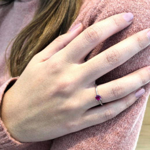 Anillo Solitario Rubi Isabella 0.50Ct - Anillos de Rubí 2