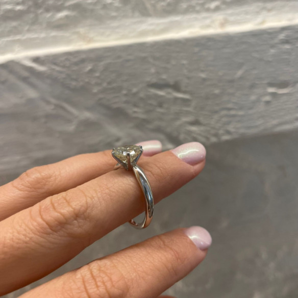 Alexia Three Carat Diamond Ring White Gold - Diamond Rings Major 2 CT