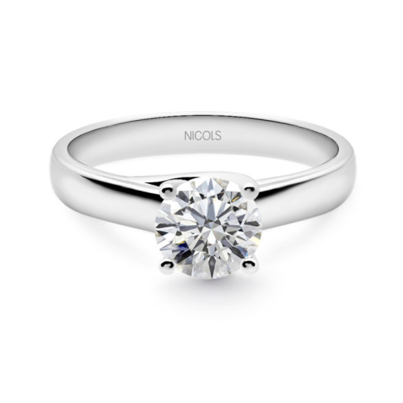 Anillo Compromiso Megan Oro Blanco (18K) Con Diamante 1.15Ct - Brilhante