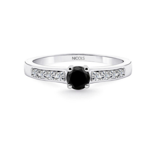 Schwarzer Diamantring Amelie Noir 0.36 Ct - jahrestag