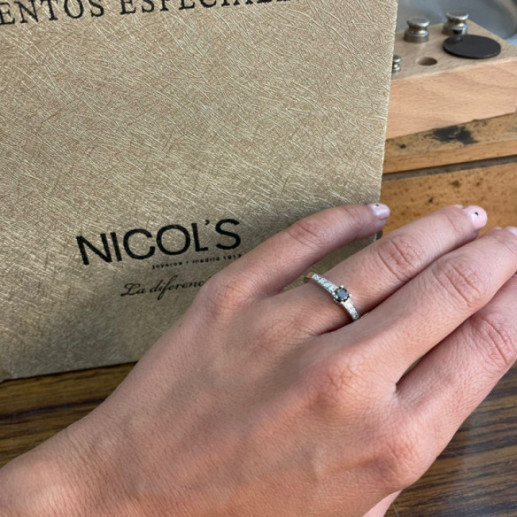Anillo Diamante Negro Amelie Noir 0.36 Ct - aniversario 2