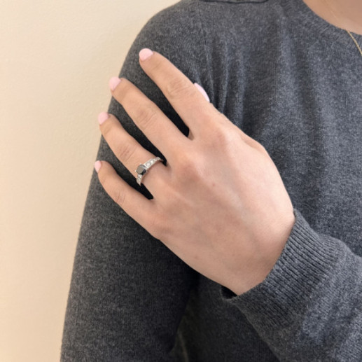 Anillo Diamante Negro Amelie Noir 1.15 Ct - aniversario 2