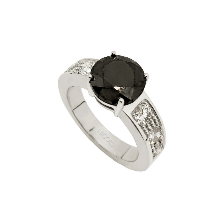 Schwarzer Diamantring Amelie - Hoher Schmuck