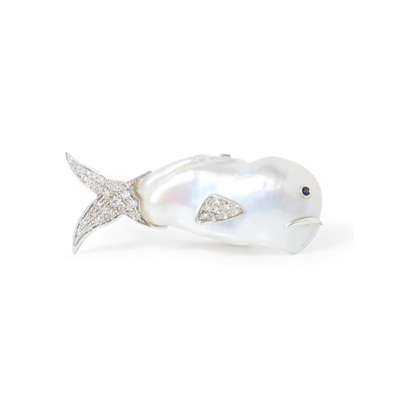 Whale brooch NATURALLY - brooches