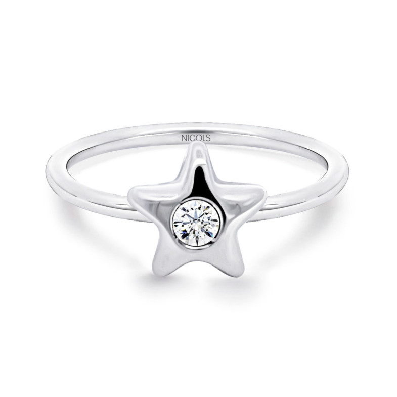 Star Solitaire Ring 0.08 - anniversary
