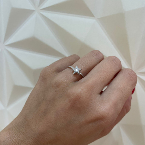 Star Solitaire Ring 0.08 - anniversary
