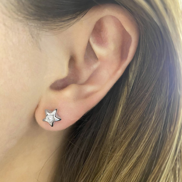 Pendientes Diamantes Estrella 0.16Ct - Pendientes de Novia