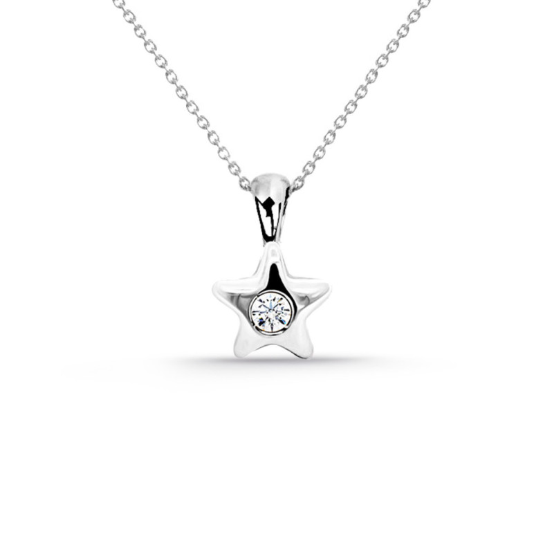 Pingente Estrela Diamante 0,08Ct - Pingentes de diamantes