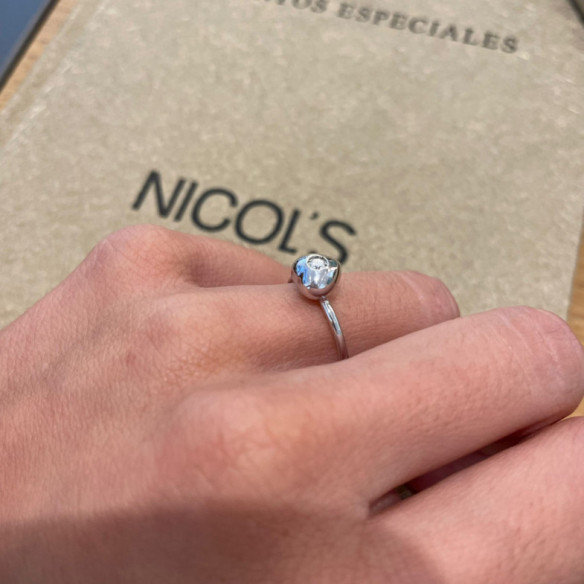 Single Herz Ring 0.08 - Herzschnitt