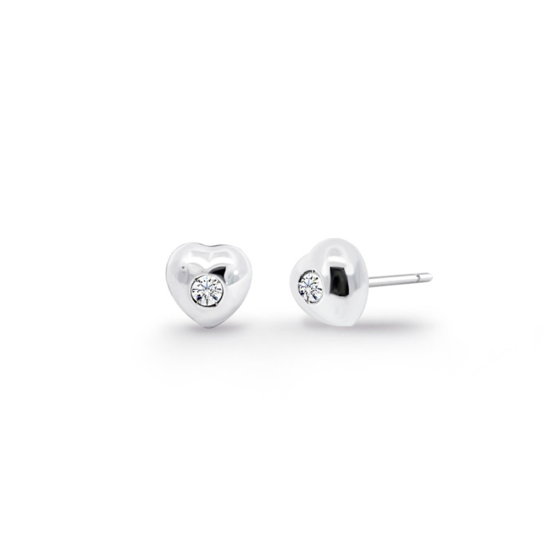 Pendientes Diamantes Corazón 0.16Ct - dormilonas
