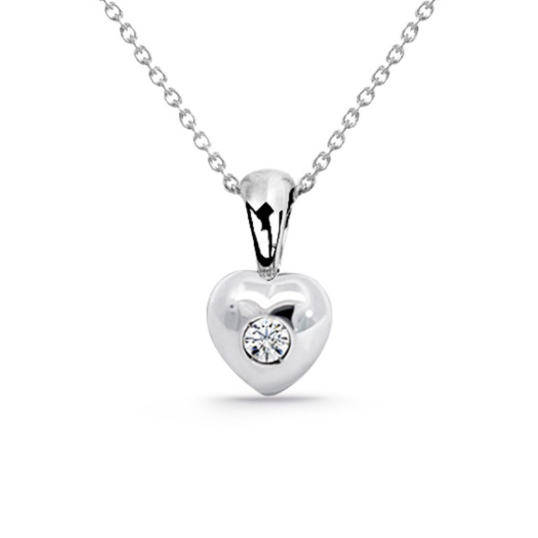 0.08ct Diamond Heart Pendant - Diamond pendants