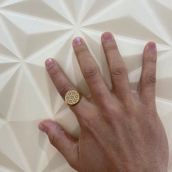 Seal FLOWER OF LIFE - Man rings stamps
