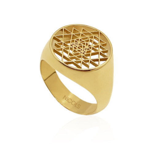 Sello Triangulos Sri Yantra - Anillos de Hombre Sellos