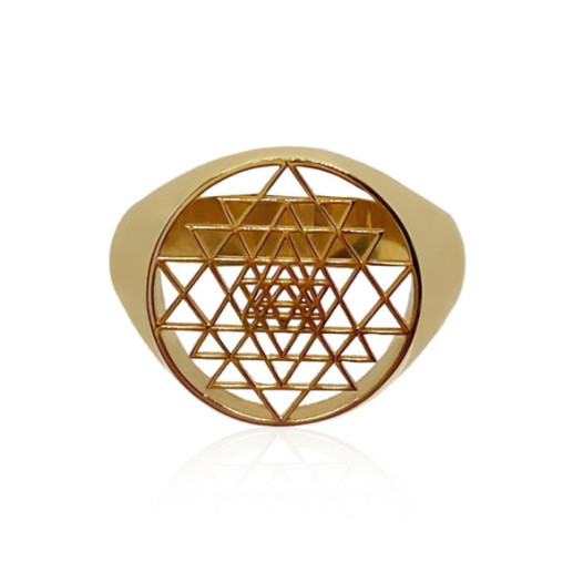 Sello Triangulos Sri Yantra - Anillos de Hombre Sellos 2