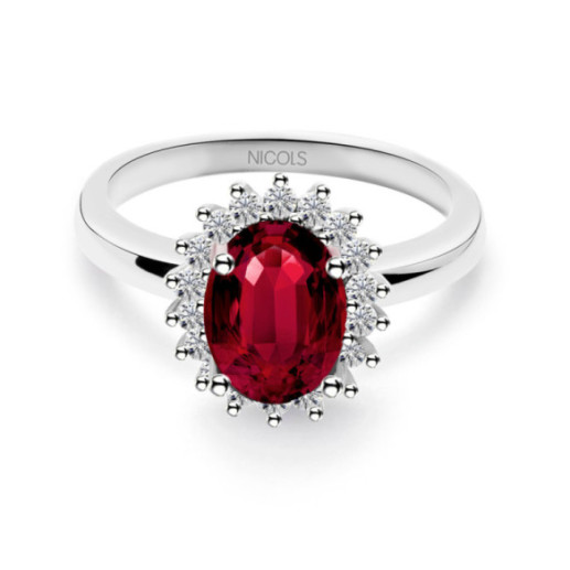 Anillo Compromiso Rubi Dalia 1.30 - Anillos Compromiso Aniversario