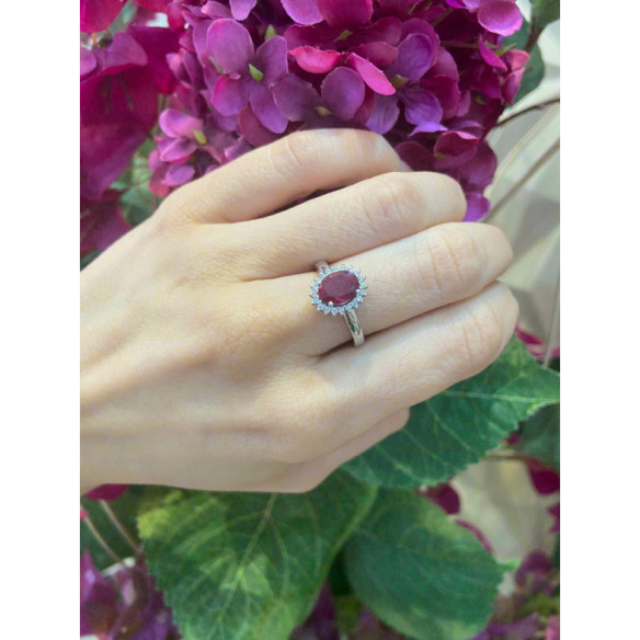 Anillo Compromiso Rubi Dalia 1.30 - Bagues de fiançailles d'anniversaire
