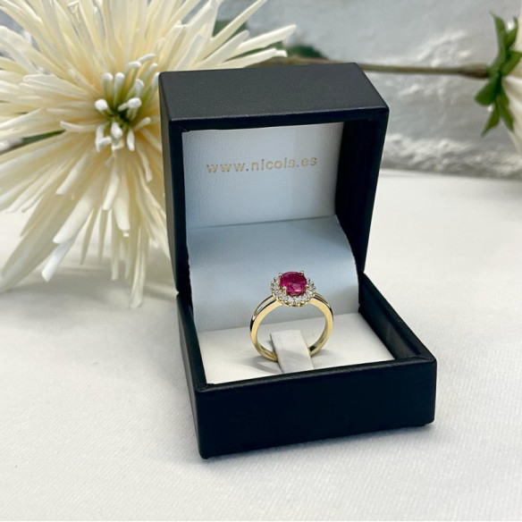 Anillo Rubi Dalia 1.30 Oro Amarillo - Impegno di anniversario degli anelli