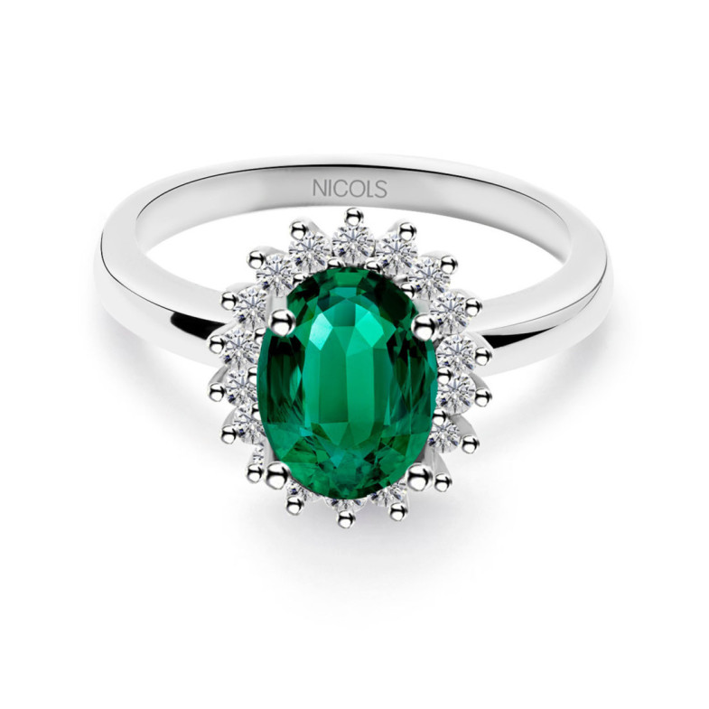 Emerald Engagement Ring 1.30 DALIA - Anniversary Rings