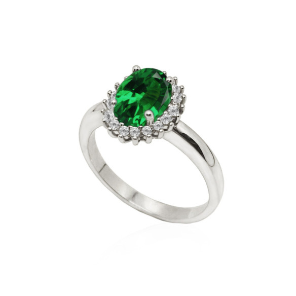 Anillo Compromiso Esmeralda Dalia 1.30 - Anillos Compromiso Aniversario