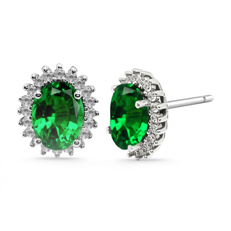 Pendientes Esmeralda Orla Dalia 2.60 - Boucles d'oreilles émeraude