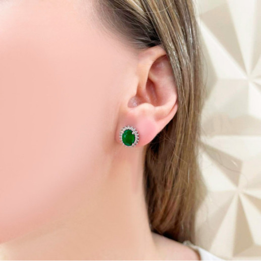 Pendientes Esmeralda Orla Dalia 2.60 - Pendientes de Esmeraldas 2