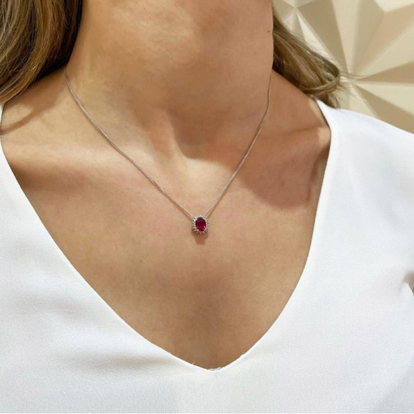 Collar Rubi 1.0 y Diamantes Dalia - HALSKETTEN