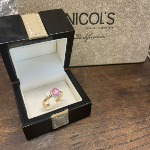Anillo Zafiro Rosa Dalia 0.90 - ANELLI 2