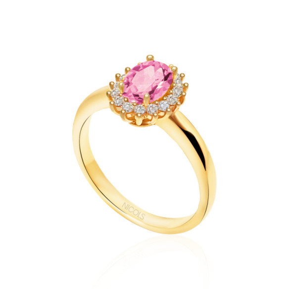 Anillo Zafiro Rosa Dalia 0.90 - RINGE