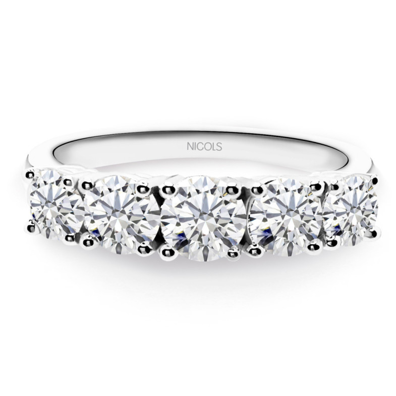 Anillo Diamantes Eloise 1.50 Oro Blanco - Génial