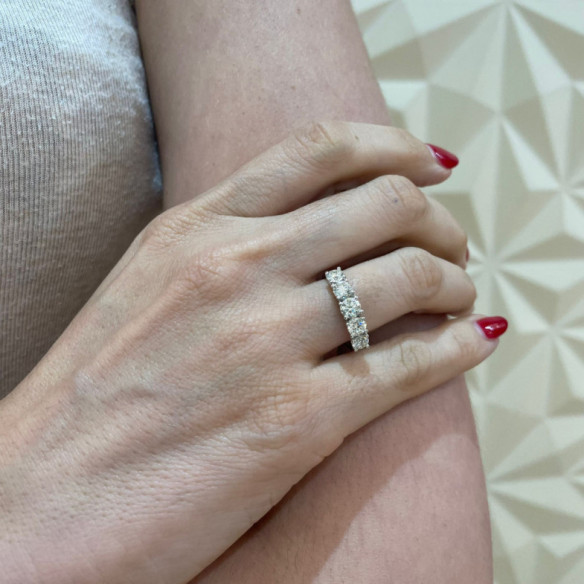 Anillo Diamantes Eloise 1.50 Oro Blanco - Génial