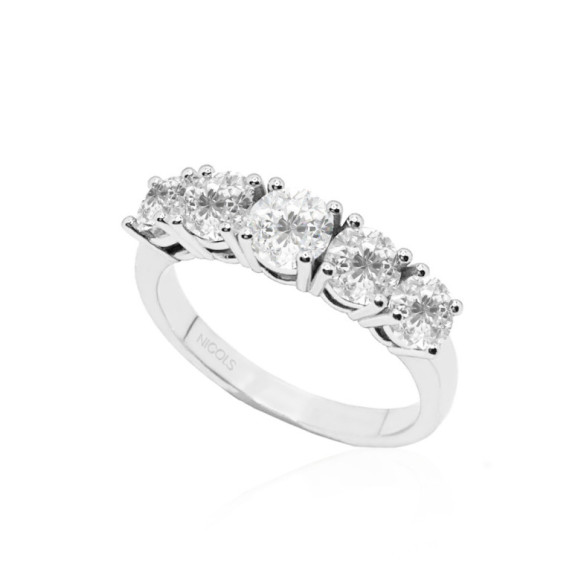 Diamond Ring ELOISE 1.50 White Gold - Brilliant Cut