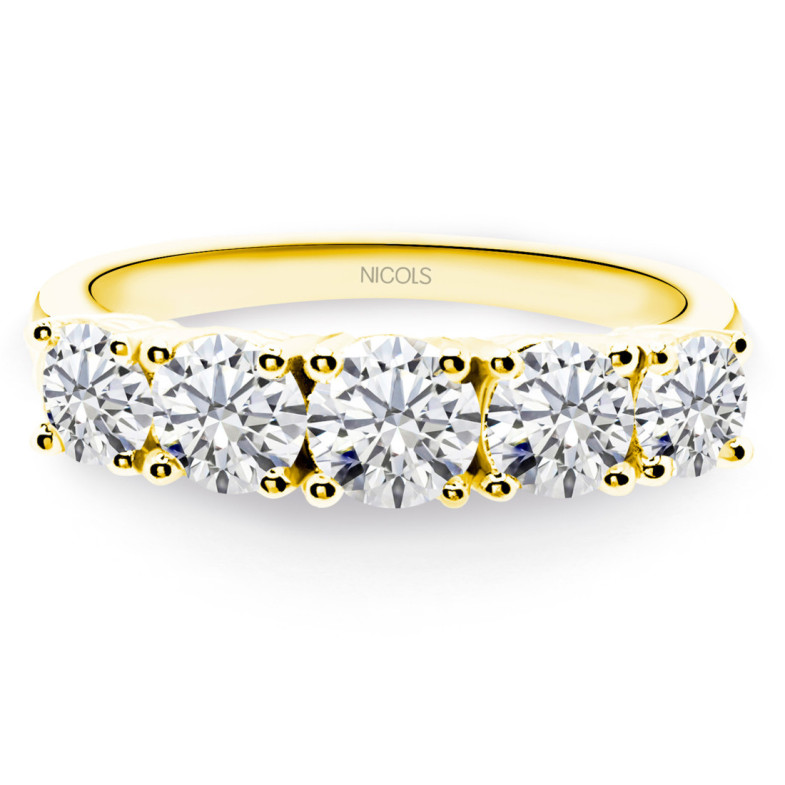 Anillo Diamantes Eloise 1.50 Oro Amarillo - Talla Brillante