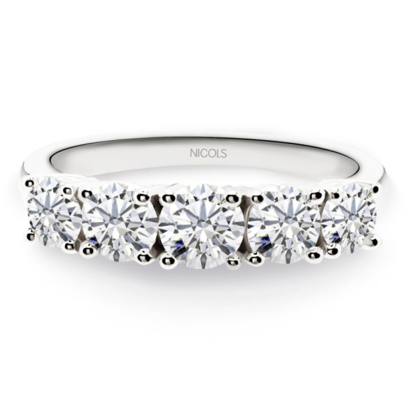 Eloise Diamond Ring 1.20 Ouro Branco - Brilhante