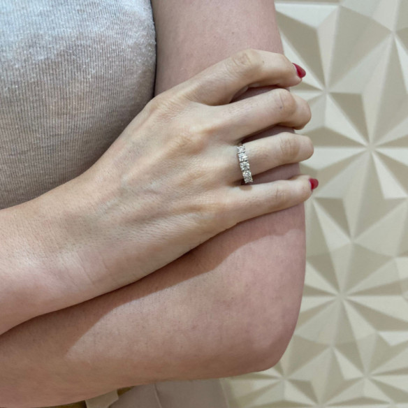 Eloise Diamond Ring 1.20 Ouro Branco - Brilhante