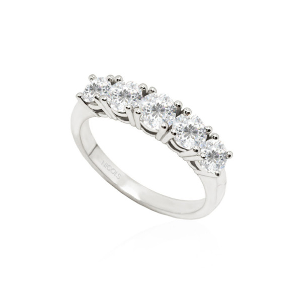 Eloise Diamond Ring 1.20 Ouro Branco - Brilhante