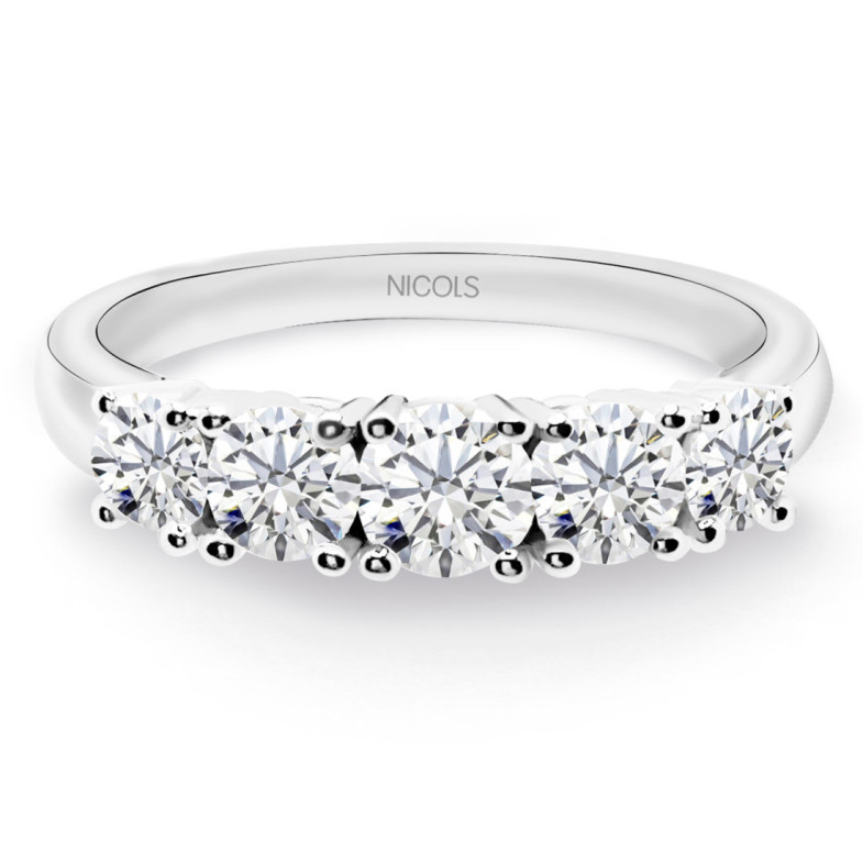 Diamond Ring ELOISE 0.95 - Diamond cinquillo