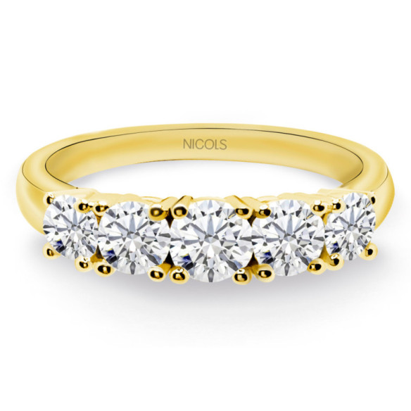 Anillo Diamantes Eloise 0.95 Oro Amarillo - ANILLOS