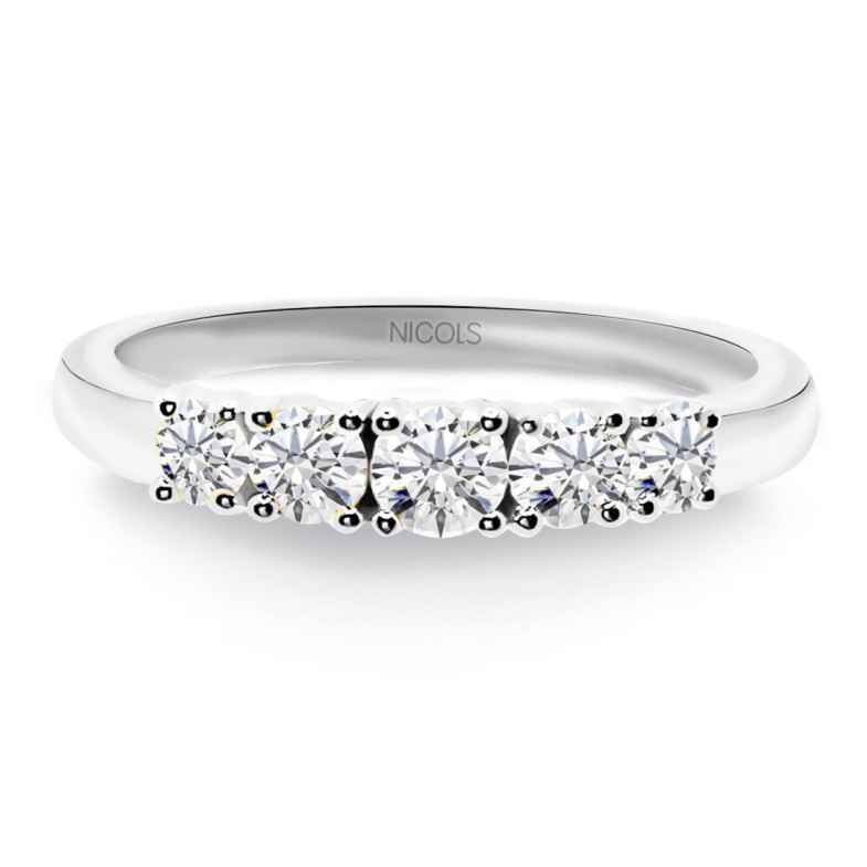 Diamond Ring ELOISE 0.55 White Gold - Diamond Tresks