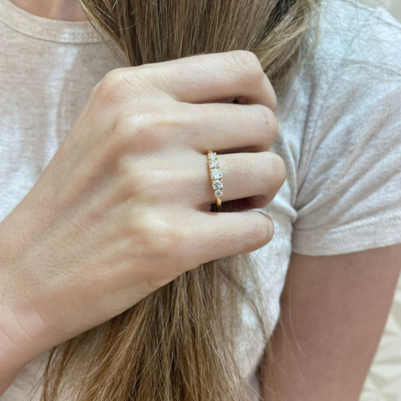 Anillo Diamantes Eloise 0.55 Oro Amarillo - Diamond Cinquillo