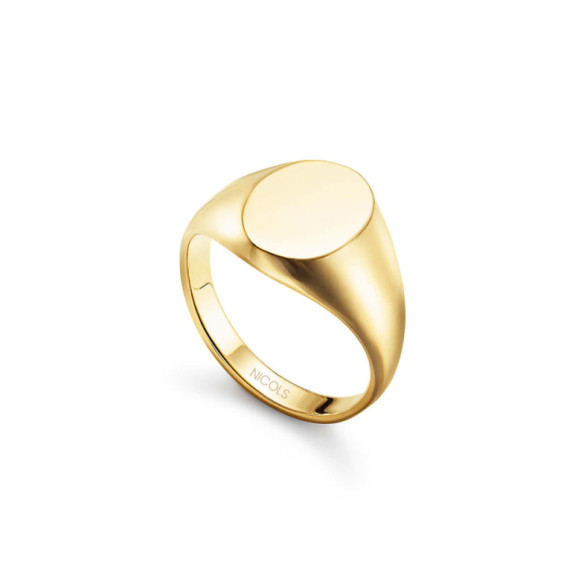 Anillo Sello Oro Mujer Small Oval - Anillos de Oro Sin Piedras