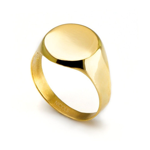Anillo Sello Oro Mujer Small Circle - Anillos de Oro Sin Piedras 2