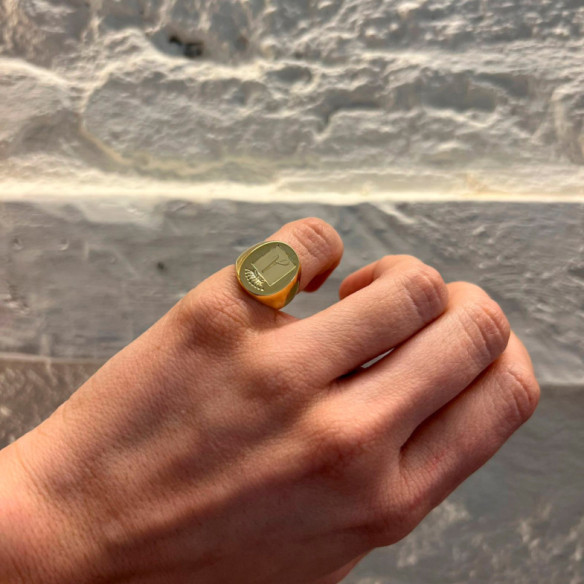 Gold Ring Seal MAN - Man rings stamps