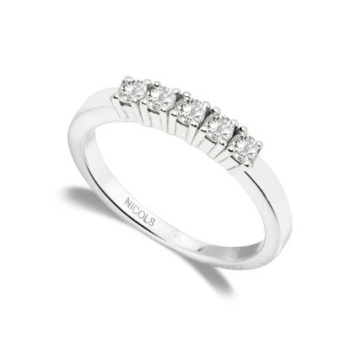 Diamond Wedding Ring 0.25 Eloise Line - Diamond cinquillo 2
