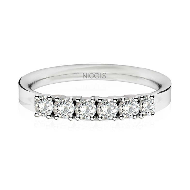 Diamond Wedding Ring 0.30 Eloise Line - Brilliant Cut