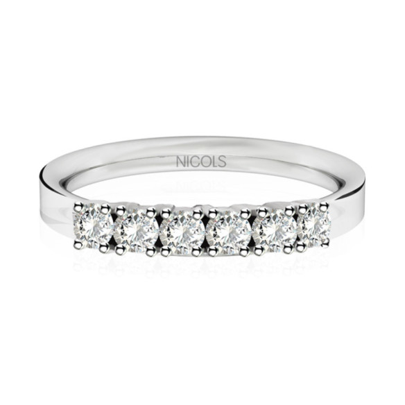 Diamond Wedding Ring 0.30 Eloise Line - Brilliant Cut