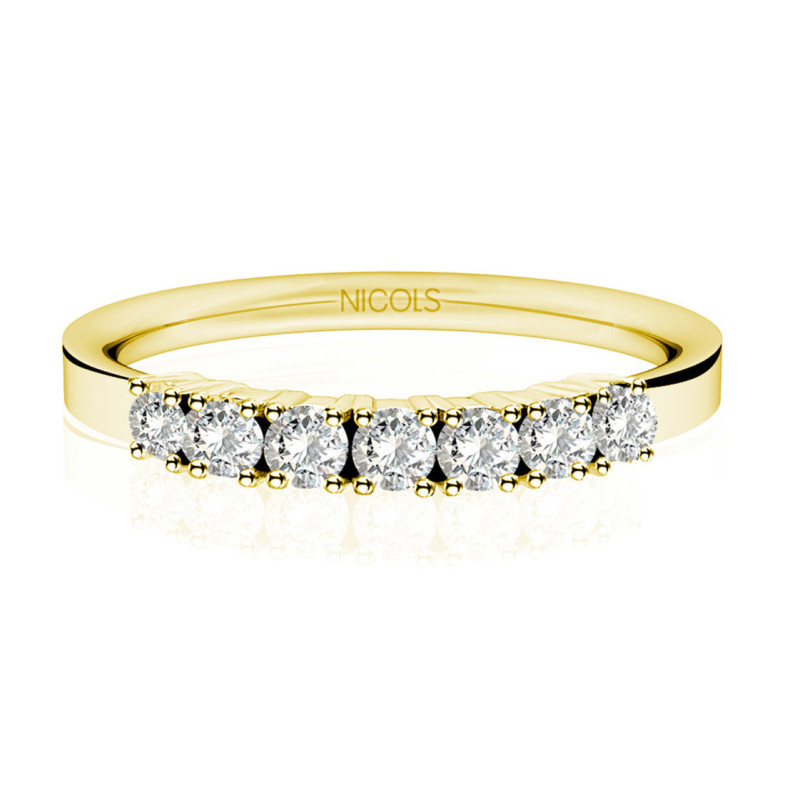 Alianza Diamantes 0.35 Eloise Line Oro Amarillo - Helle Allianzen