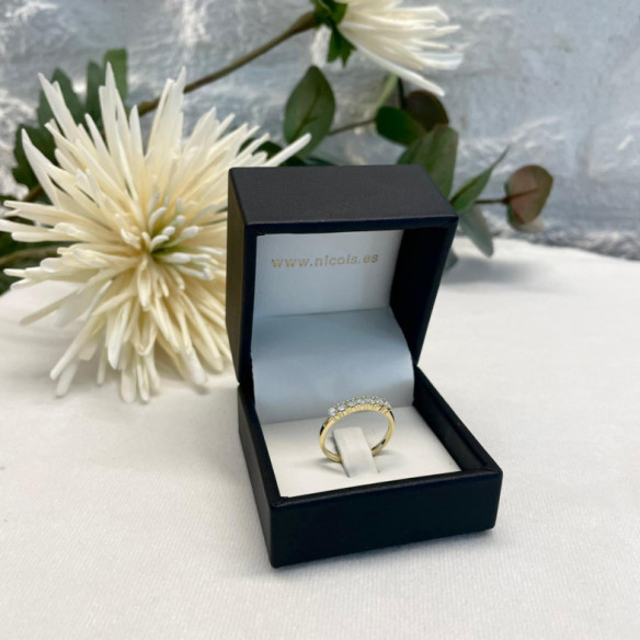 Diamond Alliance 0.35 Eloise Line Yellow Gold - Brilliant Cut Wedding Ring