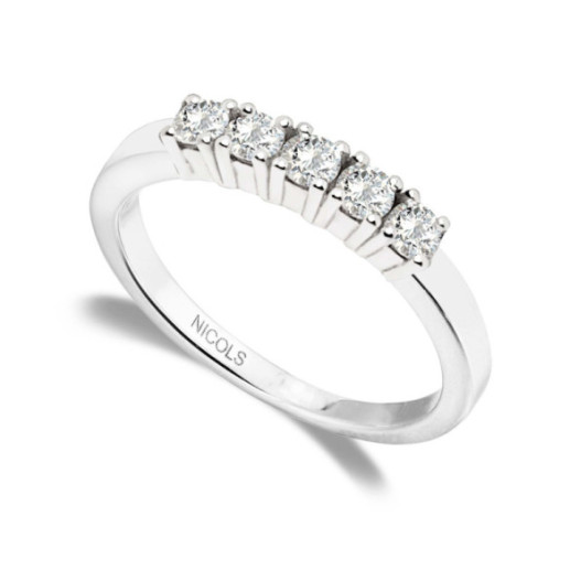 Diamond Wedding Ring 0.40 Eloise Line - Brilliant Cut 2